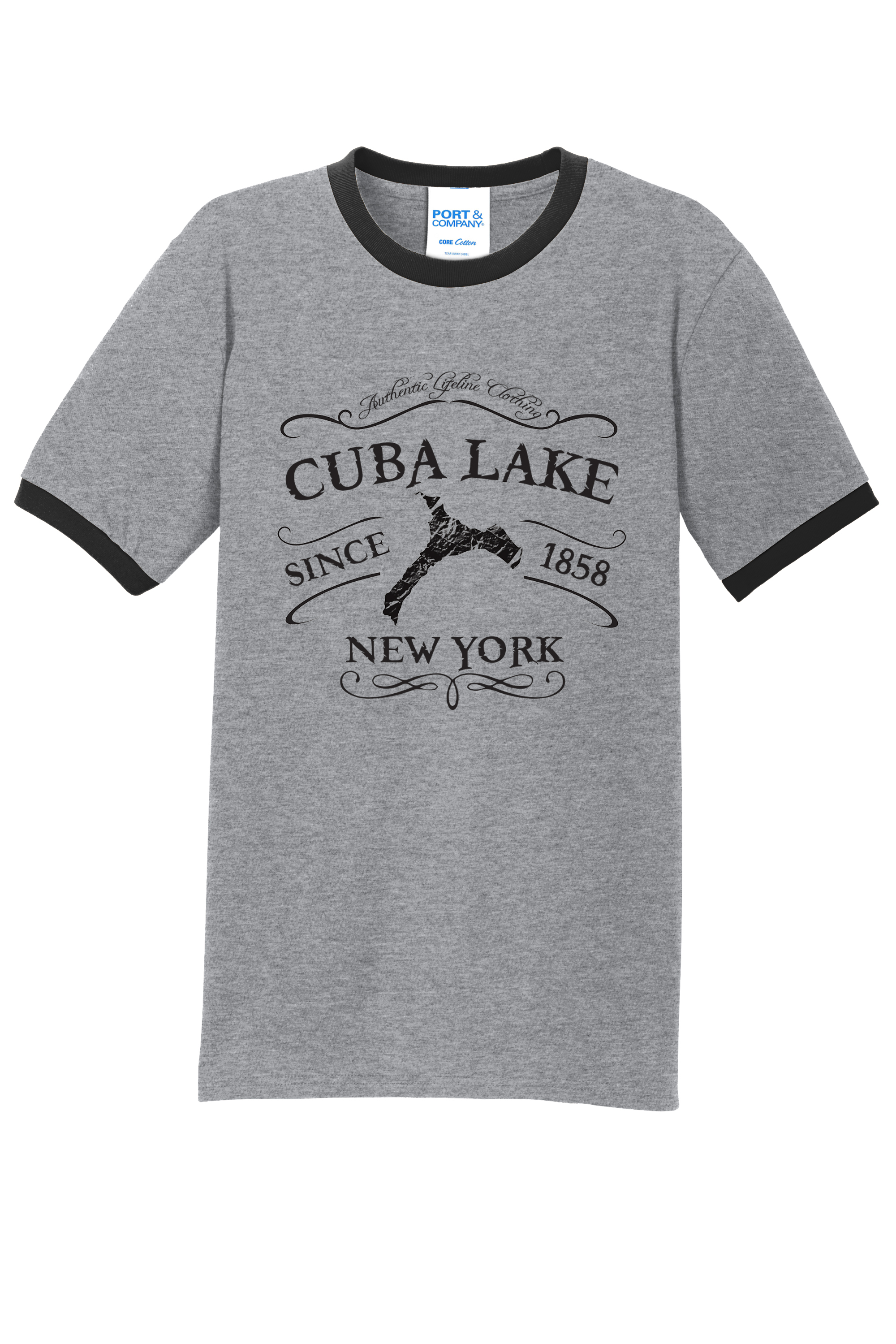 CUBA LAKE - Port & Company® Core Cotton Ringer Tee